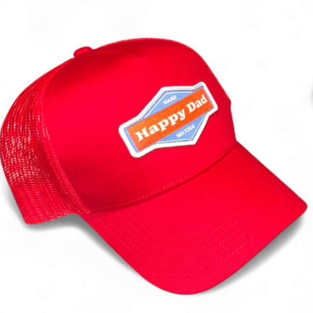 Red Happy Dad Trucker Hat